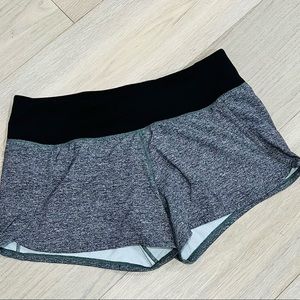 Grey with Black Band Speed Up Mid-Rise Lined Short 4"